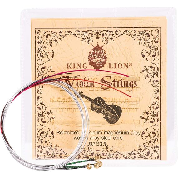 KING LION V235 1/2 Струны для скрипки. Первая струна - высокоуглеродистая нержавеющая сталь