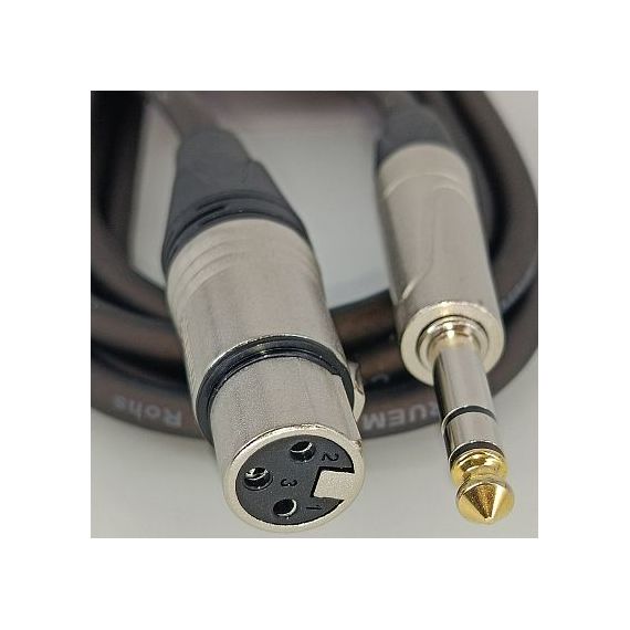 TRUE MAGIC TEMG029/6M Кабель микрофонный Jack 6.3 -XLR female, стерео, 6м, 6.5мм, коричневый
