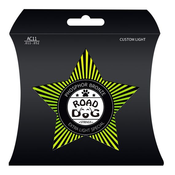 ROAD DOG AC11-Road-Dog Комплект струн для акустической гитары, фосфорная бронза, 11-52