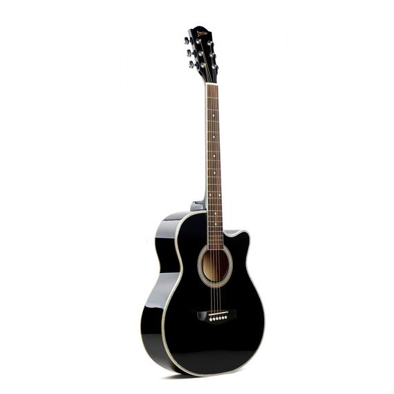 DEVISER L-706 BK Гитара акустическая с вырезом, верхняя дека ель,