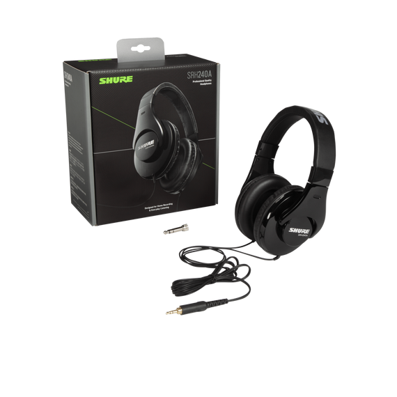 SHURE SRH240A-BK-EFS Профессиональные закрытые наушники 20-20000 Гц, 38 Ом, 107 дБ, кабель 2 м, изображение 3