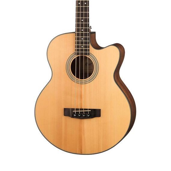 CORT SJB5F-NS-WBAG Acoustic Bass Series Электро-акустическая бас-гитара цвет натуральный, с чехлом, изображение 5
