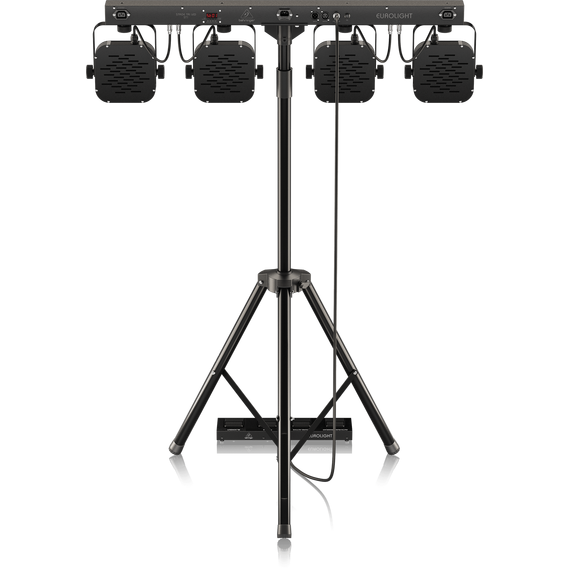 BEHRINGER STAGE TRI LED BUNDLE ST1 Мобильная световая система трипод с 4 парами 7 х 3 Вт, RGB, ножной переключатель, коммутация, 24 шоу, DMX