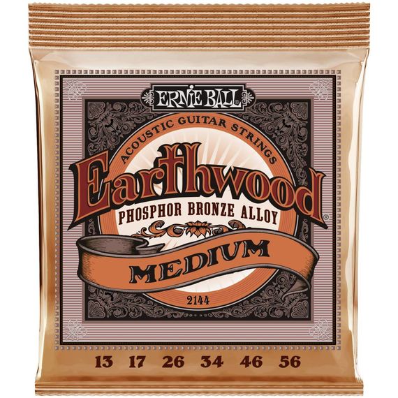 ERNIE BALL 2144 Earthwood 13-56 Phosphor Bronze Medium Струны для акустической гитары