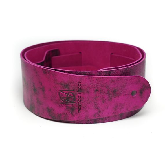 MAMBA STRAPS MB6061-130 Ремень для гитары, кожаный, розовый лофт