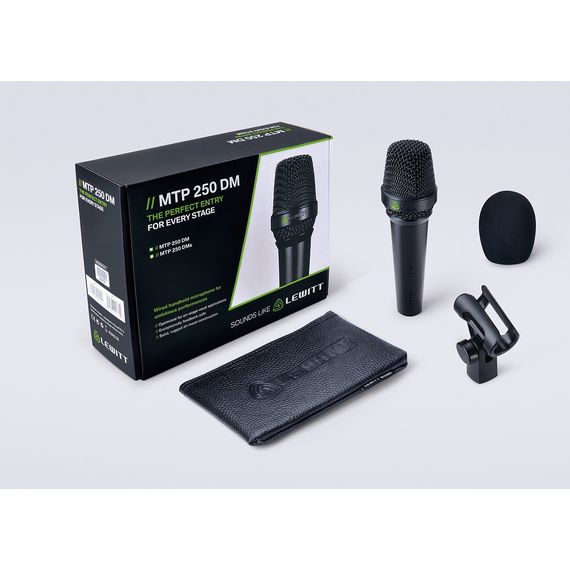 LEWITT MTP250DM вокальный кардиоидный динамический микрофон, 60Гц-18кГц, 2 mV/Pa, в комплекте чехол