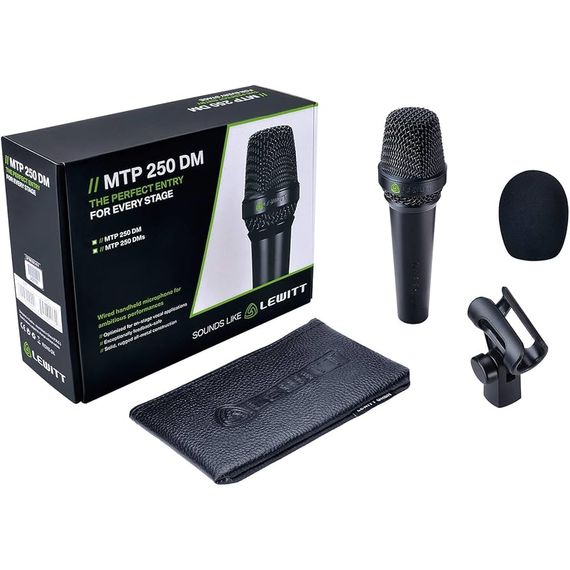 LEWITT MTP250DMs вокальный кардиоидный динамический микрофон с выключателем, 60Гц-18кГц, 2 mV/Pa