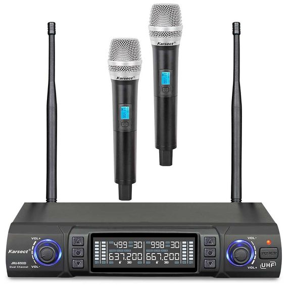 KARSECT JRU-650D/HT-52C UHF PLL радиосистема с 2 ручными микрофонами