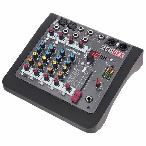 ALLEN&HEATH ZED6FX Микшерный пульт, 2 микрофонн. / линейн. входа, 2 стерео вх. , 2-пол. эквалайзер
