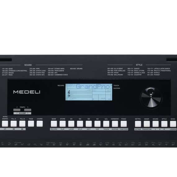 MEDELI MK300 Синтезатор, 61 клавиша, 128 полифония, 633 тембров, 220 стилей, изображение 6