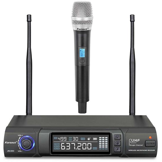KARSECT JRU-650/HT-52C UHF PLL радиосистема с ручным микрофоном