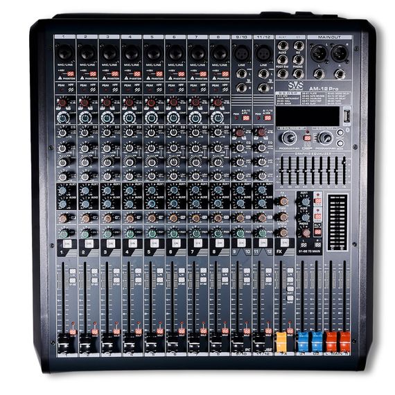 SVS Audiotechnik mixers AM-12 PRO Микшерный пульт аналоговый, 12-канальный