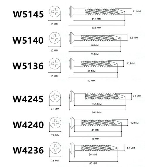 STOREMUSIC W4236/40CR Болты для крепления грифа электрогитары