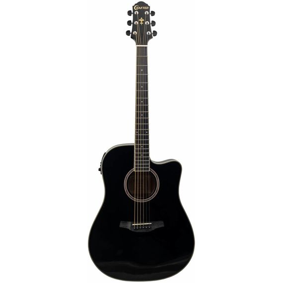CRAFTER HD-250 CE/BK электроакустическая гитара с вырезом в черном цвете
