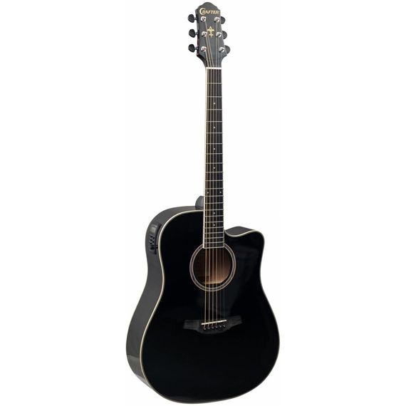 CRAFTER HD-250 CE/BK электроакустическая гитара с вырезом в черном цвете, изображение 3