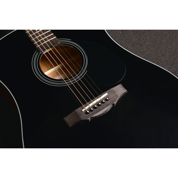 KEPMA EDCE K10 Black Matt Трансакустическая гитара, цвет черный матовый, в комплекте 3м кабель, форм, изображение 5