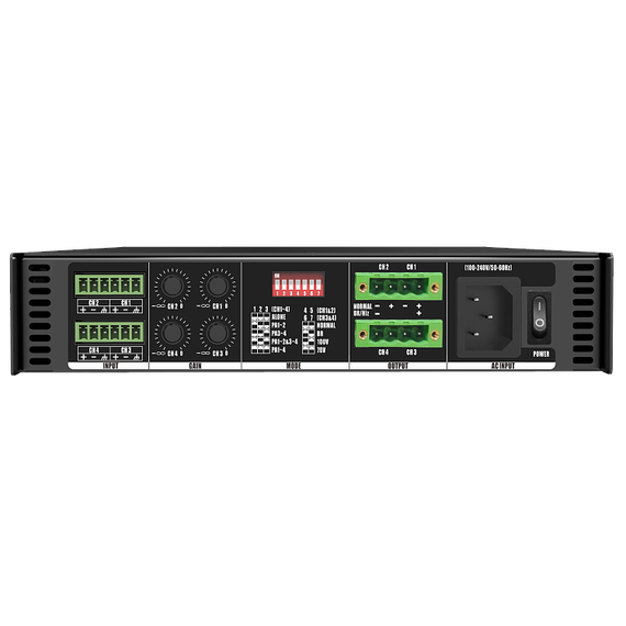AUDIOCENTER T4.4V Artist T4.4V компактный 4-канальный усилитель класса D 4x100Вт/8Ом; 200Вт/4Ом;, изображение 2