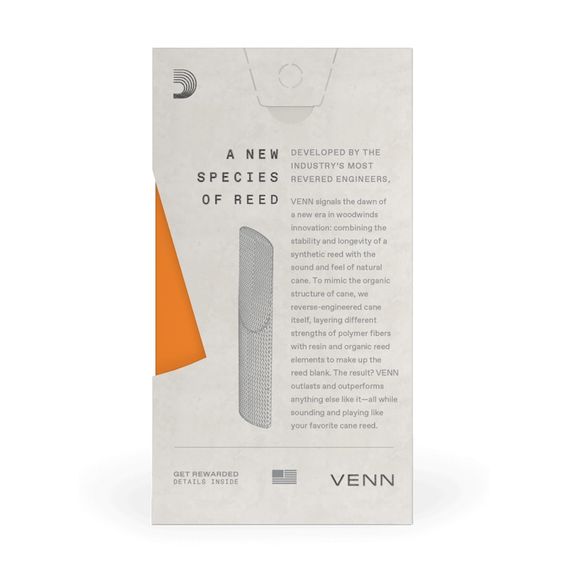 RICO VTS0130G2 VENN Синтетическая трость для саксофона тенор, размер 3.0, изображение 4