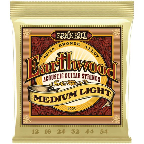 ERNIE BALL 2003 Earthwood 80/20 Bronze Medium Light Струны для акустической гитары