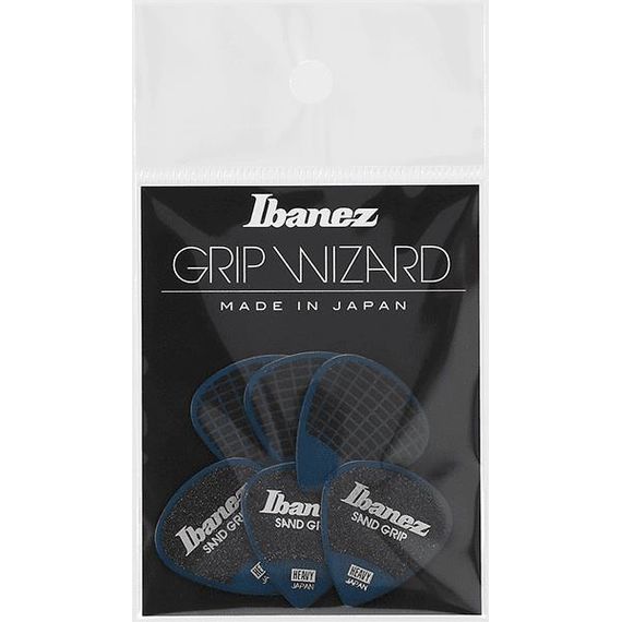 IBANEZ SAND GRIP PPA16HSG-DB Медиаторы комплект 6 шт., жесткие, толщина 1 мм