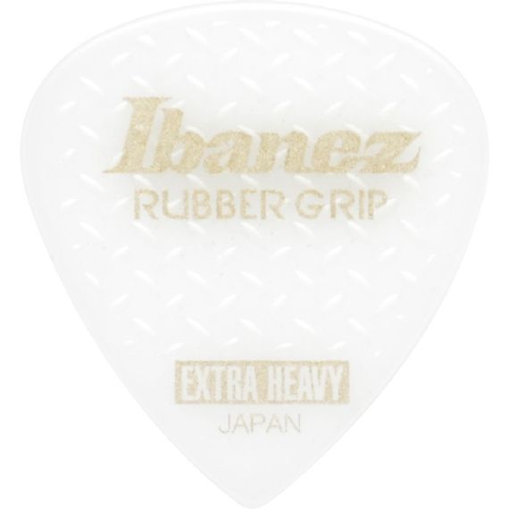 ​IBANEZ PA16XRG-WH PICKS Медиатор, белая модель с прорезиненным покрытием.
