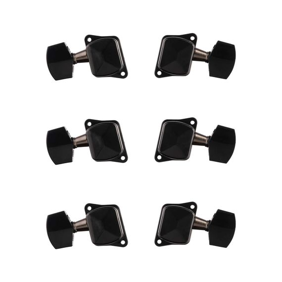METALLOR MH-34-BK-3+3 Колки для гитары 3+3, черные