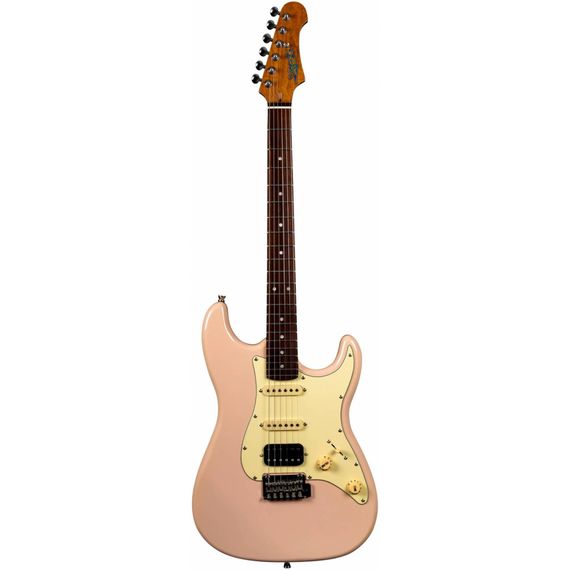 JET JS-400 PK R Электрогитара, Stratocaster, корпус тополь запеченный, 22 лада, HSS, tremolo, цвет PK