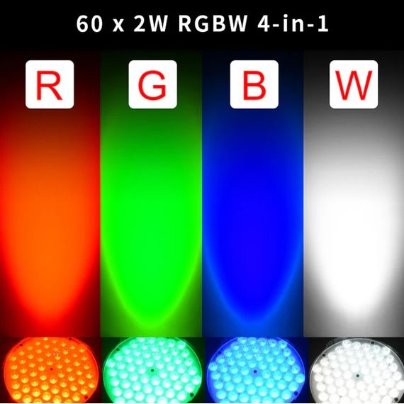 BIG DIPPER LPC120 Светодиодный прожектор, 60x2W RGBW 4-IN-1