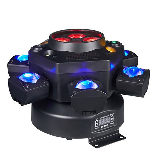 LED STAR MA-E042 Эффект светодиодный вращающийся многолучевой 4 в 1 Beam, B-EYE, Strobe, Laser, DMX
