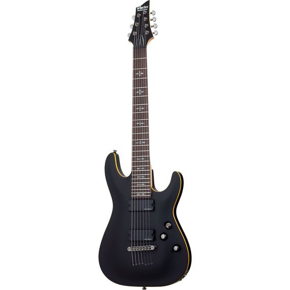 SCHECTER DEMON-7 SBK Гитара электрическая,7 струн.24 лада Aged Black Satin