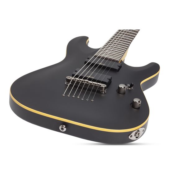 SCHECTER DEMON-7 SBK Гитара электрическая,7 струн.24 лада Aged Black Satin, изображение 2