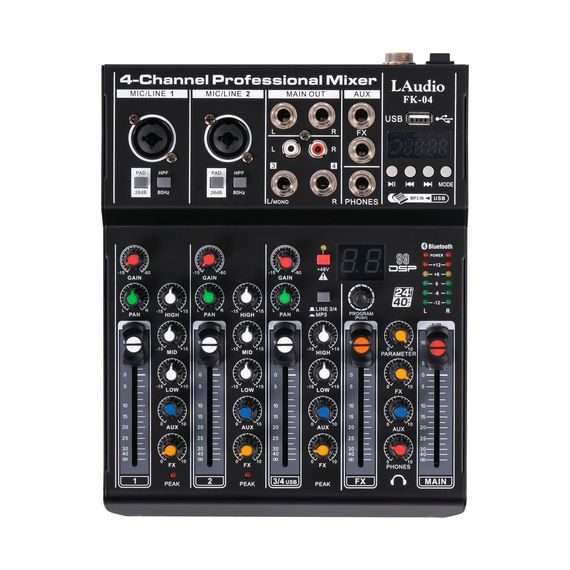 LAUDIO FK-04 Микшерный пульт, 4 канала, серия PRO