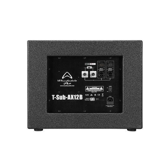 WHARFEDALE Pro T-SUB-AX12B Сабвуфер активный, 12", 500Вт, встроенный усилитель класса D, фильтр НЧ, изображение 3