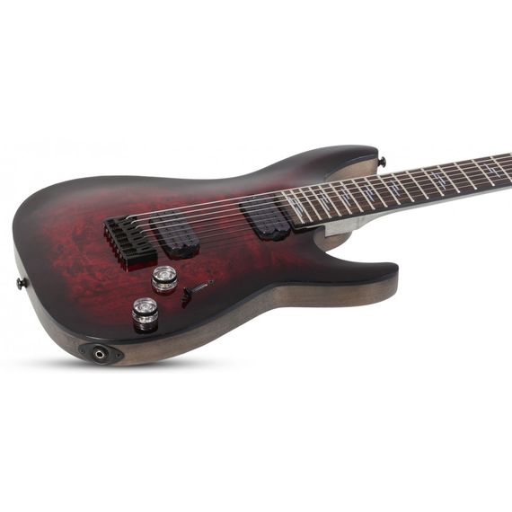 SCHECTER OMEN ELITE-7 Гитара электрическая 7 струн Black Cherry Burst, изображение 5
