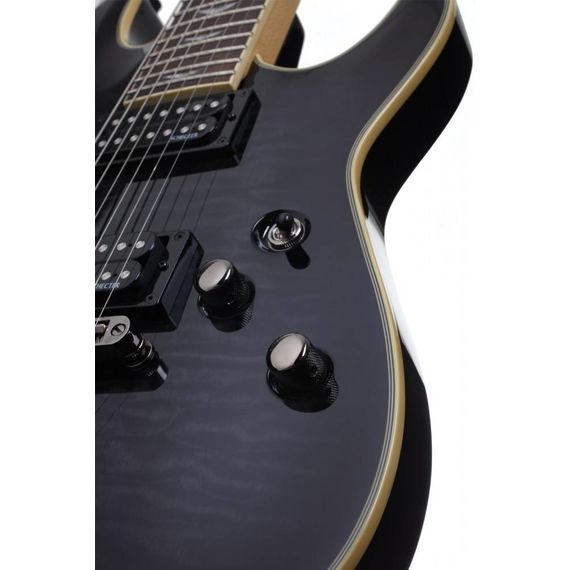 SCHECTER OMEN EXTREM-7 Гитара электрическая 7 струн See-Thru Black, изображение 2