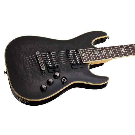 SCHECTER OMEN EXTREM-7 Гитара электрическая 7 струн See-Thru Black, изображение 4