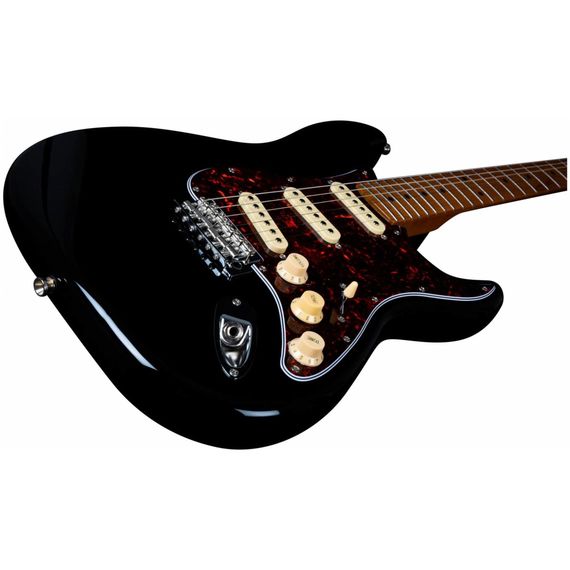 JET JS-300 BK электрогитара, Stratocaster, корпус тополь запеченный, 22 лада, SSS, tremolo, цвет BK, изображение 3 JET JS-300 BK электрогитара, Stratocaster, корпус тополь запеченный, 22 лада, SSS, tremolo, цвет BK, изображение 3