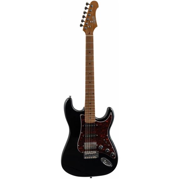 JET JS-250 BK электрогитара, Stratocaster, корпус тополь, 22 лада, HSS, tremolo, цвет BK