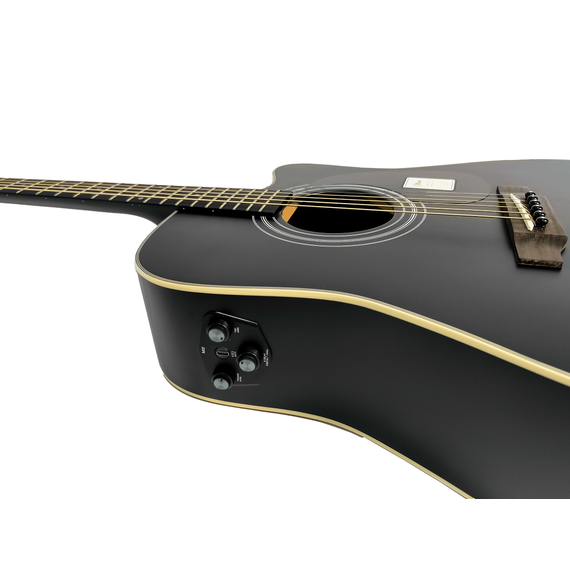 KLEVER KD-700S BK+EQ Гитара трансакустическая цельнодечная, изображение 5