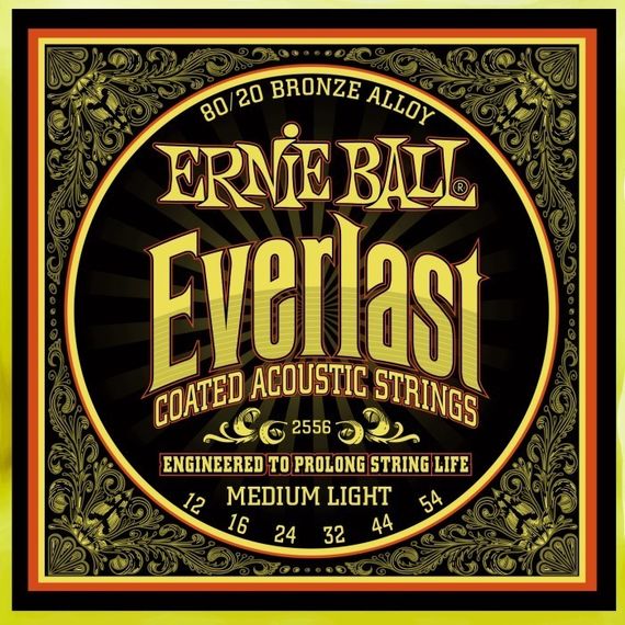 ERNIE BALL 2560 Струны для акустической гитары Everlast Coated 80/20 Bronze Extra Light