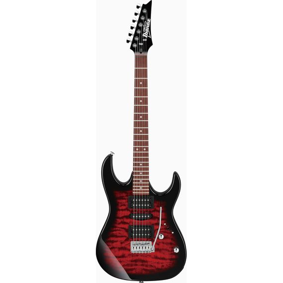 IBANEZ GRX70QA-TRB Электрогитара, темно-красная модель серии GIO, 22 лада