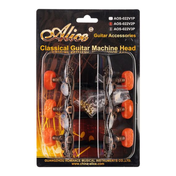 ALICE AOS-022V2P Комплект колковой механики для классической гитары,Модель: хаузер.