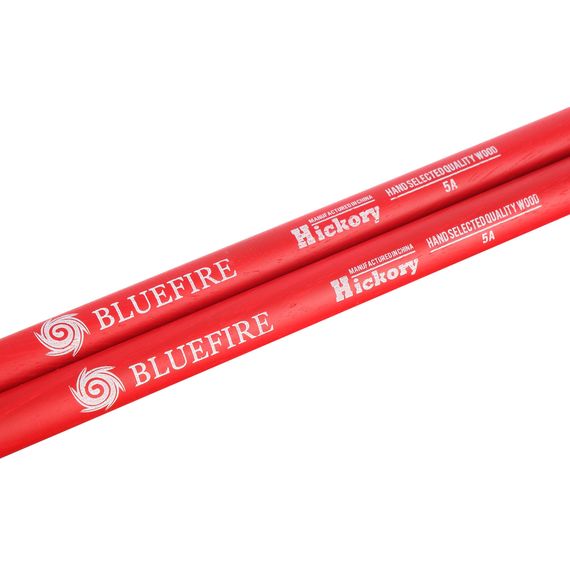 HUN Colored Series Bluefire 5A RED Барабанные палочки, орех гикори, красные, изображение 4