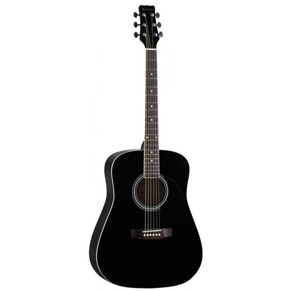 MARTINEZ W11/BK Акустическая гитара, верхняя дека липа, нижняя дека и обечайка липа