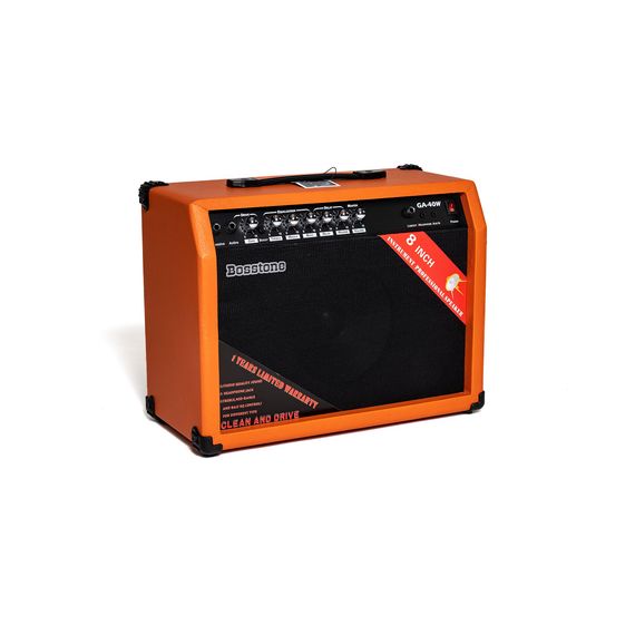 BOSSTONE GA-40W Orange Гитарный усилитель: Мощность - 40 Ватт, Динамик 8". Чувствительность: 70 дБ