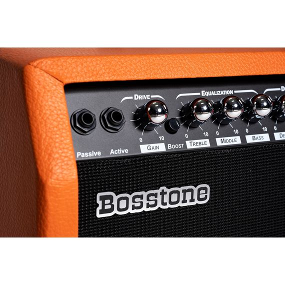 BOSSTONE GA-40W Orange Гитарный усилитель: Мощность - 40 Ватт, Динамик 8". Чувствительность: 70 дБ