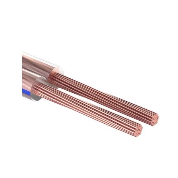 REXANT 01-6207-3 Кабель акустический 2х2,00 мм2, прозрачный BLUELINE