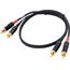 CORDIAL CFU 0.6 CC кабель сдвоенный RCA/RCA, 0.6м, черный