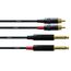 CORDIAL CFU 1.5 PC кабель сдвоенный RCA—джек моно 6.3мм male, 1.5м, черный