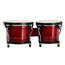 AP PERCUSSION CX-D121B-RW Бонго 6,5"*7,5", корпус махагон, мембрана кожа, обод 3мм, лаги 7 мм, фурнитура хром/черный, цвет красный